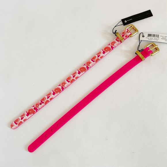 MARC JACOBS Bundle of Two Knockout Pink Silicone Bracelets With Buckle NWT - Picture 6 of 7